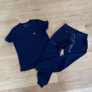FIGS "The Set" navy blue scrubs